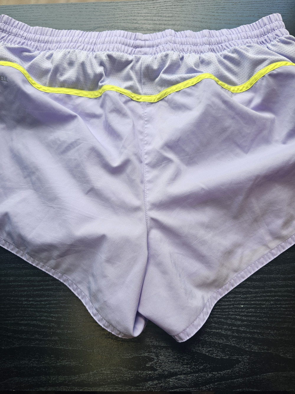 Puma Lavender Athletic Dri Cell Running Shorts with Yellow Trim Women's L - Picture 8 of 11